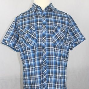 Mens KUHL Born in the Mountains Short Sleeve Blue